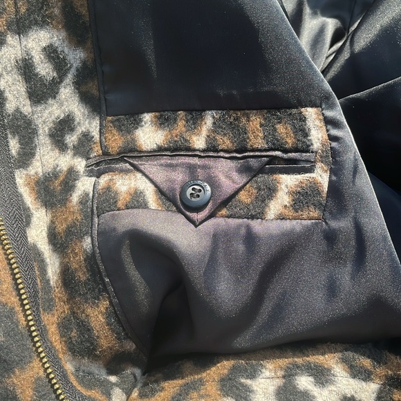 Ellen Tracy lovely leopard print wool blend 3/4 length coat 20W - Picture 8 of 12